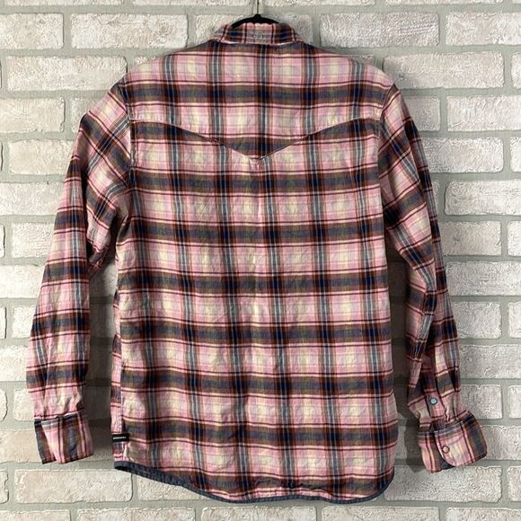Scotch and Soda western Plaid Button Down Blouse shirt
Linen blend Sz S - Picture 5 of 10